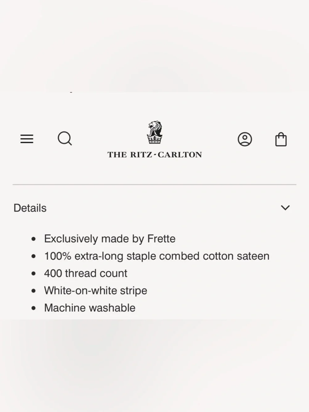 Frette Cotton Fitted Sheet made exclusively for The Ritz-Carlton - Picture 7 of 7